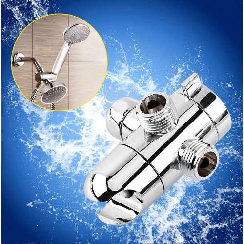 Shower Diverter Valve, Solid Metal Shower Arm Diverter for Handheld Showerhead 2