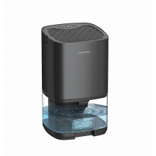 Déshumidificateur et purificateur d'air 2 en 1 pour la chambre ou la cuisine, absorbeur d'humidité silencieux, séchoir à air noir