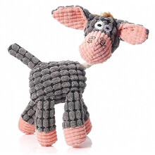 Âne indestructible et robuste, jouet couineur pour chien, idéal pour les mâcheurs agressifs. Peluche pour chien.