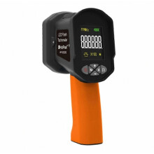 Digitales Handstroboskop 60–99999 FPM, berührungsloser Stroboskop-Drehzahlmesser, hohe Genauigkeit 0,001 %, LED-Blitzanzeige, orange
