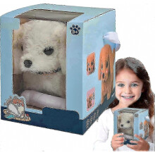 Il mio cucciolo robot realistico, mini giocattolo interattivo di peluche per bambini, un simpatico cane robot morbido che cammina e abbaia,
