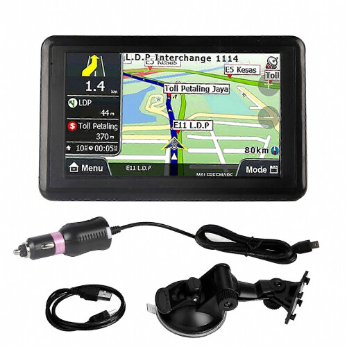 GPS πλοηγός αυτοκινήτου με οθόνη αφής 5" Universal Q5 8GB μαύρη DDR256M yygg