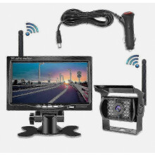 7 Inch Wireless Backup Camera System With Night Vision And HD Monitor For Car Truck And RV Safety Parking Assistance