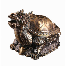 Cendrier élégant en forme de tortue-dragon - Support en alliage de zinc style rétro pour la décoration intérieure 2026