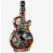 60th Anniversary Rock Music Whiskey Bottle – Collectible Glass Decanter for Bar Decor, Fans Gift