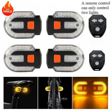 Indicatore di direzione per bicicletta, luce posteriore a LED con telecomando wireless, luce di segnalazione posteriore ricaricabile tramite