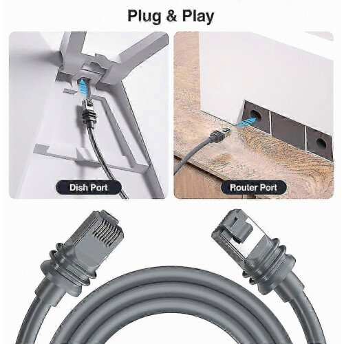 Starlink Cable 15 m, Ethernet Cable Gen 3, 1200 Mbit/s Waterproof 1