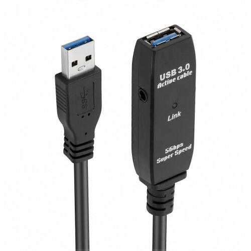 Predlžovací kábel USB 3.0 samec-samica pre synchronizáciu dát Super Speed, dĺžka: 15 m 1