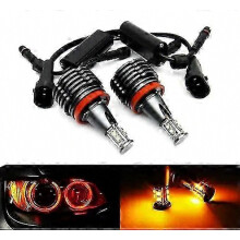 Nuevo 2x LED ámbar Angel Eye Halo Light DRL Bombilla H8 80W Canbus para E90 E92 E82 E60 E70 E71 szshsy847