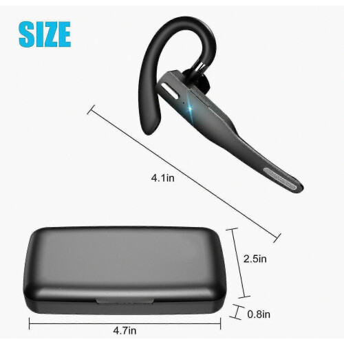 Auricolari wireless Bluetooth 5.0 per camionisti con doppio microfono e cancellazione del rumore. 1