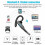 Auricolari wireless Bluetooth 5.0 per camionisti con doppio microfono e cancellazione del rumore. 5
