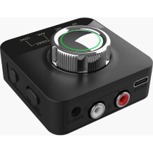 Bluetooth Receiver, Bluetooth 5.0 Audio Receiver with 3D Surround Sound & LDAC/AAC/SBC, Wireless Audio Adapter with 3.5mm AUX/RCA for Home M