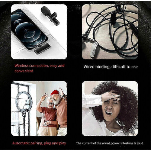 K3Pro Wireless Collar Microphone One to Two Mini Recording Noise Reduction Microphone Interface 2