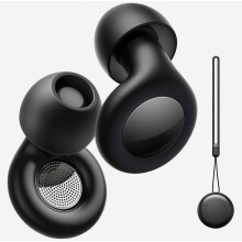 Ear Plugs with Storage Case for Work Study Sleep Silicone Earplugs Hearing Protections Noise Cancelling Earplug Reusable Black