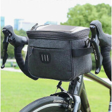 Fietstas voor op het stuur, 5 liter fietstas voor op het stuur, waterdichte fietsmand, tas met touchscreen voor alle mobiele telefoons, fietstas, voor