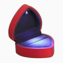 Diamantring-Schmuckkästchen mit LED-Beleuchtung, Samt, Verlobungsgeschenk