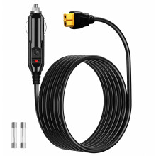 Câble de charge pour voiture XT60 12V/24V avec fusible de sécurité, compatible avec les stations d'alimentation portables EcoFlow Bluetti et Anker
