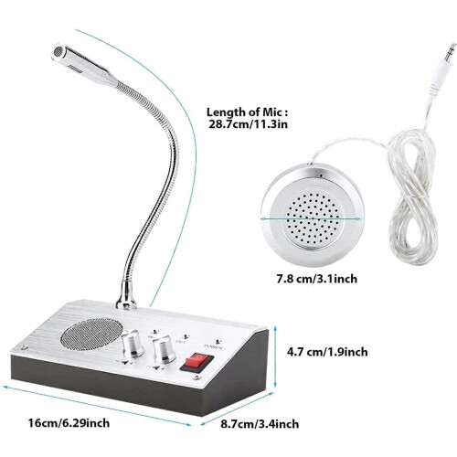 Window Intercom System with Clear TwoWay Communication and Secure Barrier for Business Counters 1