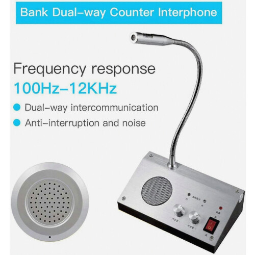 Window Intercom System with Clear TwoWay Communication and Secure Barrier for Business Counters 2
