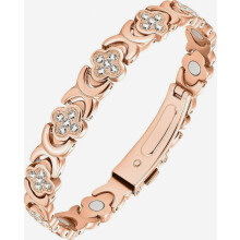Pulsera magnética de cobre de 5X de fuerza para mujer con imanes elípticos de cobre puro.