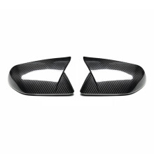 Dry Carbon Fiber Side Mirror Cover Trim for Mustang 2015-2024 with LED Turn Signal Rearview Mirror Caps Trim