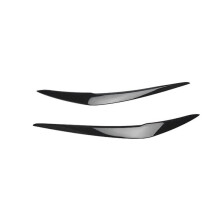 Front Headlight Eyebrow Eyelid Trim Wide Body Kit for 1 Series F20 F21 116d 118i 120i 120d M135i 15-19 Black