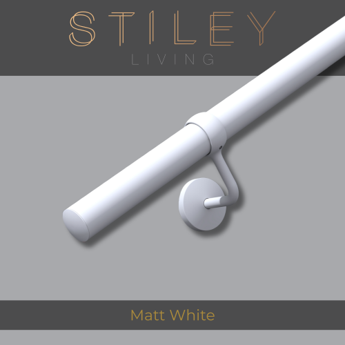 (2.4m) Stiley Living Matt White Handrail Kit