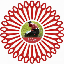 50 stuks vervangmessen voor grastrimmer, kunststof reservemessen voor draadloze trimmer, duurzaam voor gazononderhoud
