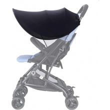 Cappottina parasole universale per passeggino, 70 x 70 cm, protezione UV, colore nero, copertura leggera per esterni.