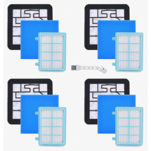 4 stuks vervangingsfilters voor zakloze stofzuigers serie 3000, geschikt voor FC9331, FC9332, FC9555 en FC8010/01