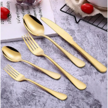 30 Piece Gold Cutlery Set for 6, Stainless Steel Flatware with Knives, Forks and Spoons, Dishwasher Safe Dining Table Service