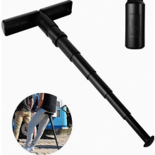 Portable Telescopic Folding Stool, Adjustable Travel Seat for Camping, Hiking, Fishing and Outdoor Activities, Black