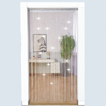 Cortina de cuentas para puertas, mosquitera antimoscas de protección contra insectos, 100 x 200 cm, color blanco