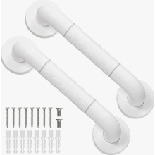2 Pack Stainless Steel Bathroom Grab Bars, 30 cm Shower Handrails for Seniors, Wall-Mounted Safety Support Handles