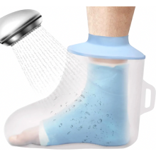 Wasserdichter Duschschutz für Fuß und Gips, wiederverwendbare Fußabdeckung zum Duschen, Wundschutz für Bad und Pflege
