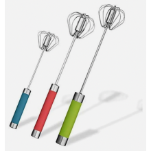 Frusta semiautomatica in acciaio inox, set di 3 pezzi per sbattere uova, panna, impasti e per la preparazione di dolci in cucina.