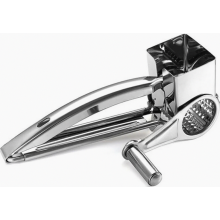 Stainless Steel Rotary Cheese Grater with Hand Crank, Drum Slicer for Hard Cheese, Nuts, Chocolate and Vegetables