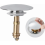Pop-Up Basin Waste Plug, Click-Clack Spring Drain Fitting for Bathroom Sink, Push-Button Design, Chrome Finish 1
