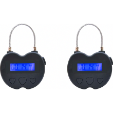 2-balenie inteligentného časového zámku s LCD displejom, nabíjateľným USB časovačom v čiernej farbe pre zvárac