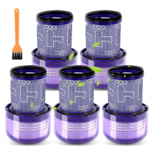 5 filtros HEPA V12 lavables, repuesto para aspiradora sin cable, pieza de recambio 971517-01, fácil instalación