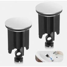 2 Pack Sink Plugs, 40 mm Basin Drain Stoppers for Bathroom Sinks and Bathtubs, Universal Replacement Waste Covers for Home Use