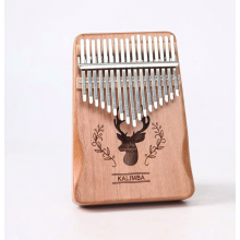 Hochwertige Kalimba aus Mahagoni, afrikanisches Musikinstrument mit 17 Edelstahlzungen, Tragetasche und Zubehör für Anfänger