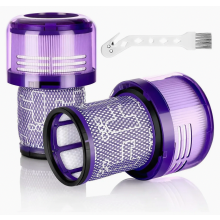 Replacement HEPA Filters Compatible with V12 Vacuum Cleaners, 2 Washable Filters, Durable Accessory Set for Home Use