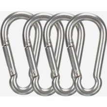 12 Pack Stainless Steel Carabiner Clips, Heavy Duty Snap Hooks for Hiking, Camping, Mountaineering and Outdoor Gear