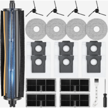 Anti Tangle Brush Replacement Parts Kit for Robot Vacuum Cleaners, 6 Dust Bags, 4 Side Brushes, 4 Mop Pads and 4 Filters