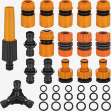Set di connettori per tubo da giardino, kit di connettori per rubinetto in ABS da 1/2 pollice, raccordi filettati a tenuta stagna per tubo da giardi