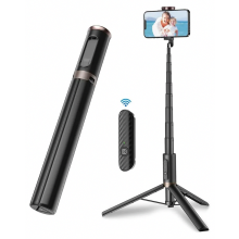Asta per selfie leggera in alluminio da 152 cm con treppiede, supporto estensibile tutto in uno per cellulare, ideale per viaggi, vlogging e live st