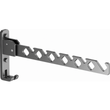 Foldable Wall Coat Hook, 180 Degree Rotating Clothes Hanger for Laundry Room, Bathroom and Balcony, Black Metal Hook