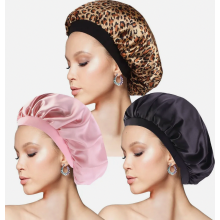 3 Stück Seidenhauben zum Schlafen, verstellbare Satin Schlafmützen, atmungsaktiv und weich, für Damen und Mädchen, Haarschutz für die Nacht