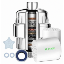 36-traps vitamine C-douchefilter voor hard water met vervangbare patroon tegen chloor en zware metalen in de badkamer